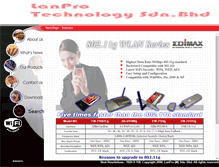 Tablet Screenshot of lanpro.com.my